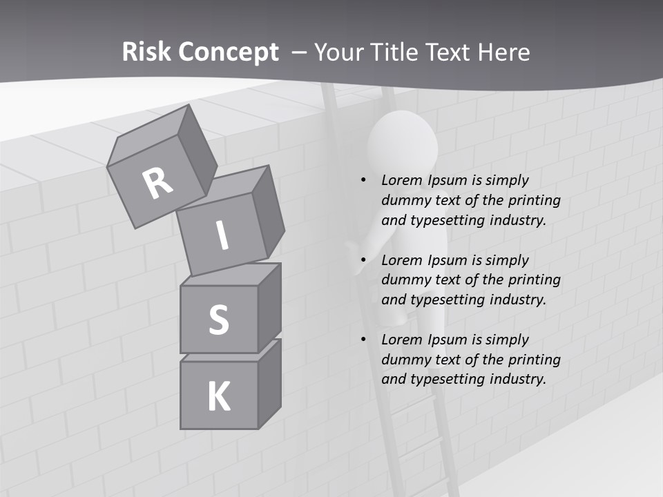 Progress Steps Brick PowerPoint Template