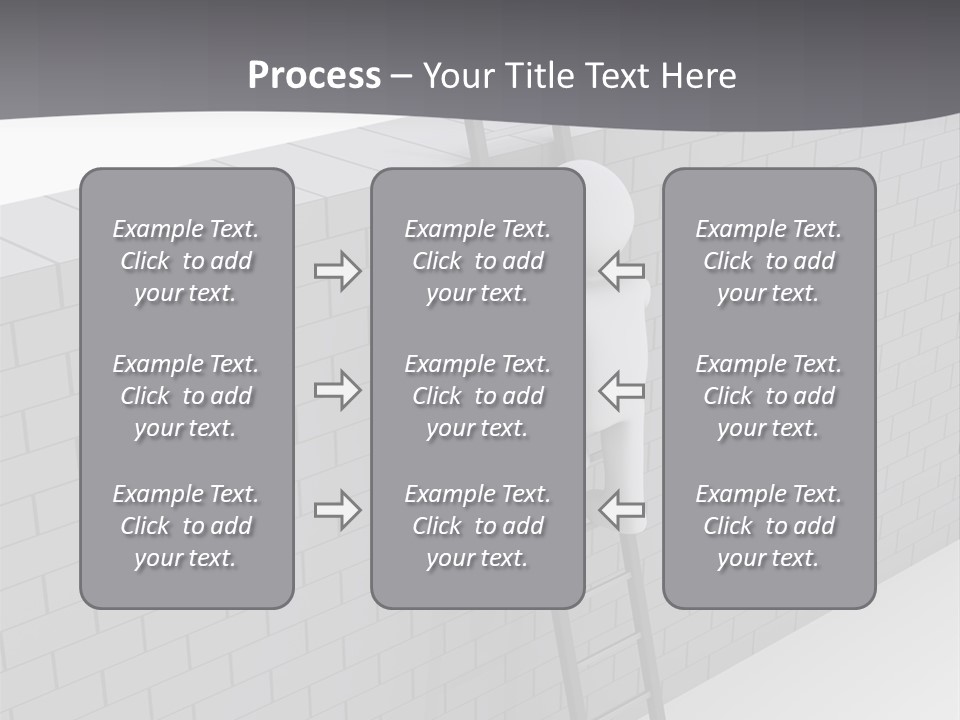 Progress Steps Brick PowerPoint Template