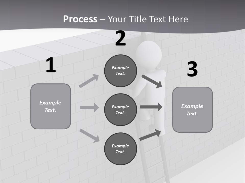 Progress Steps Brick PowerPoint Template