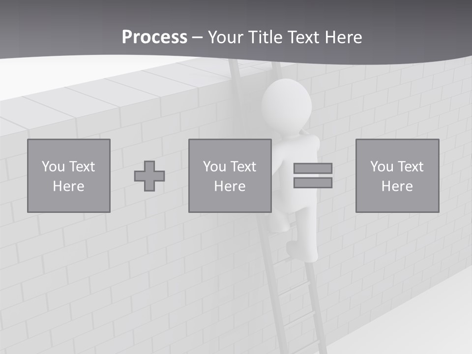 Progress Steps Brick PowerPoint Template