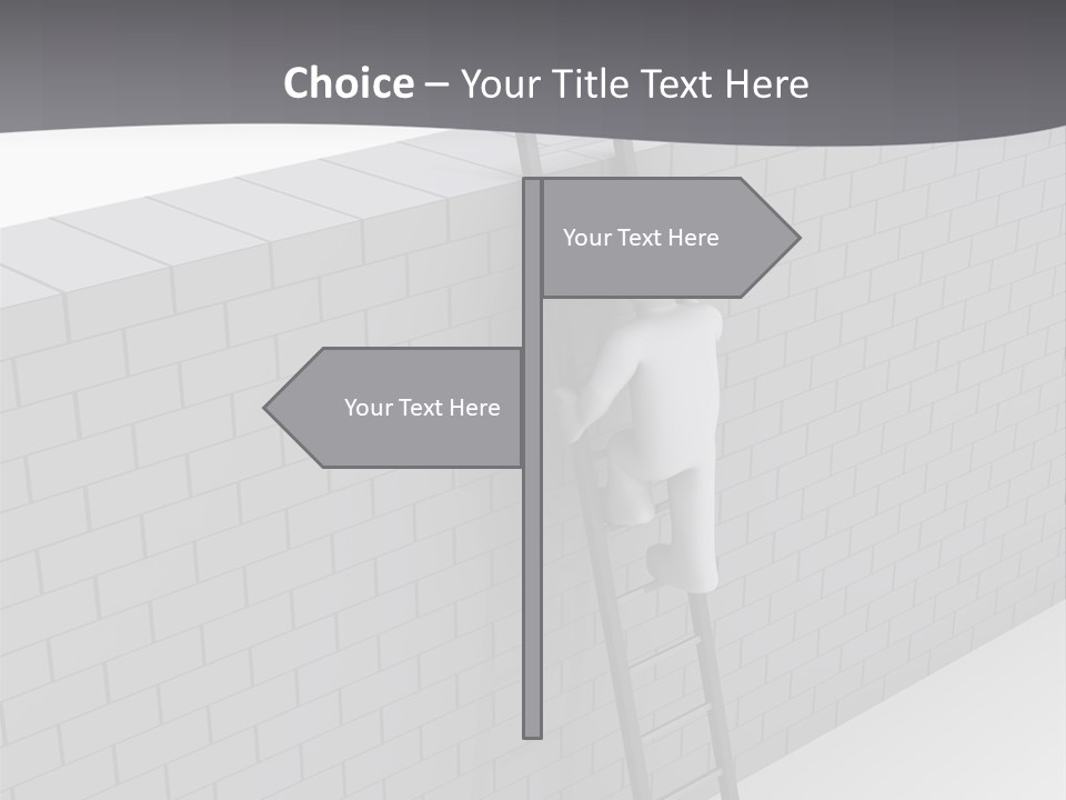 Progress Steps Brick PowerPoint Template