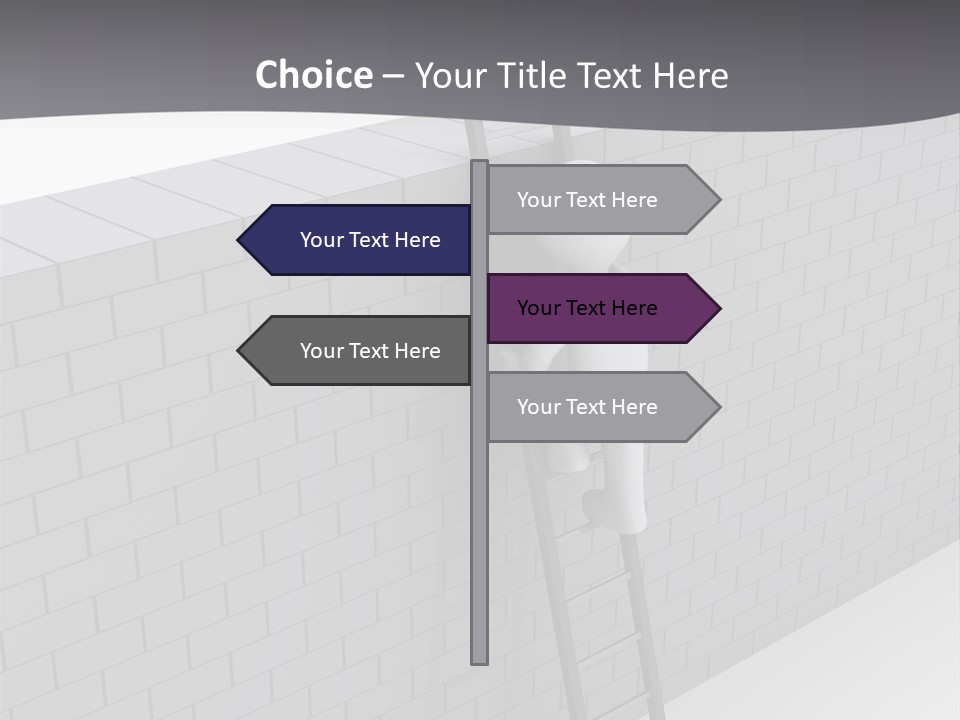 Progress Steps Brick PowerPoint Template