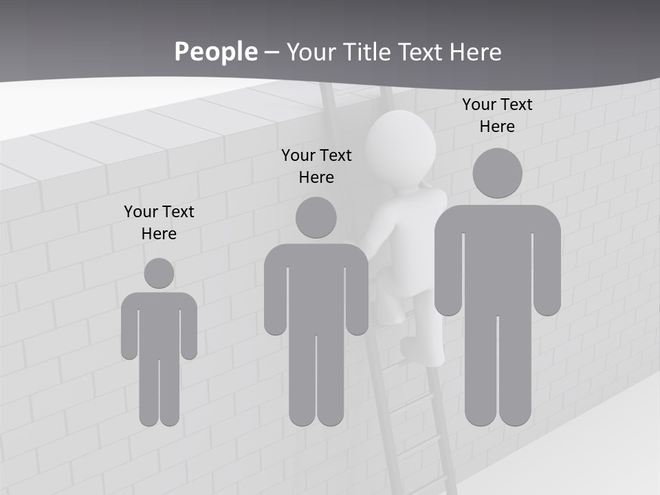 Progress Steps Brick PowerPoint Template