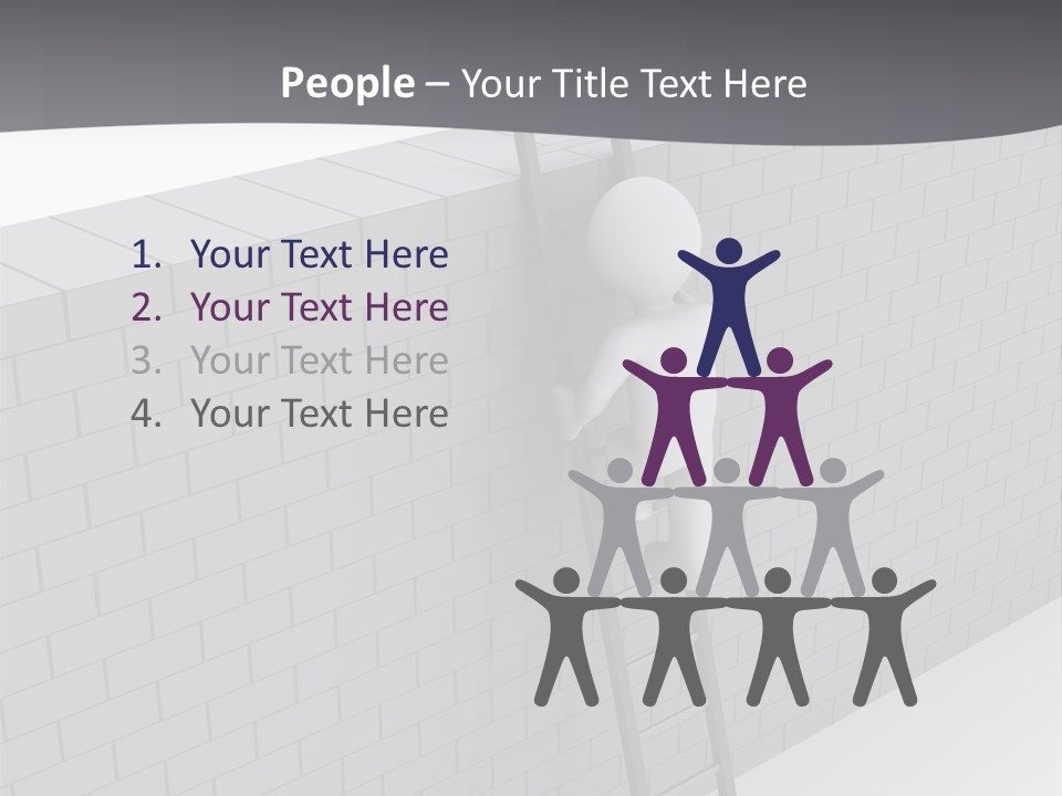 Progress Steps Brick PowerPoint Template