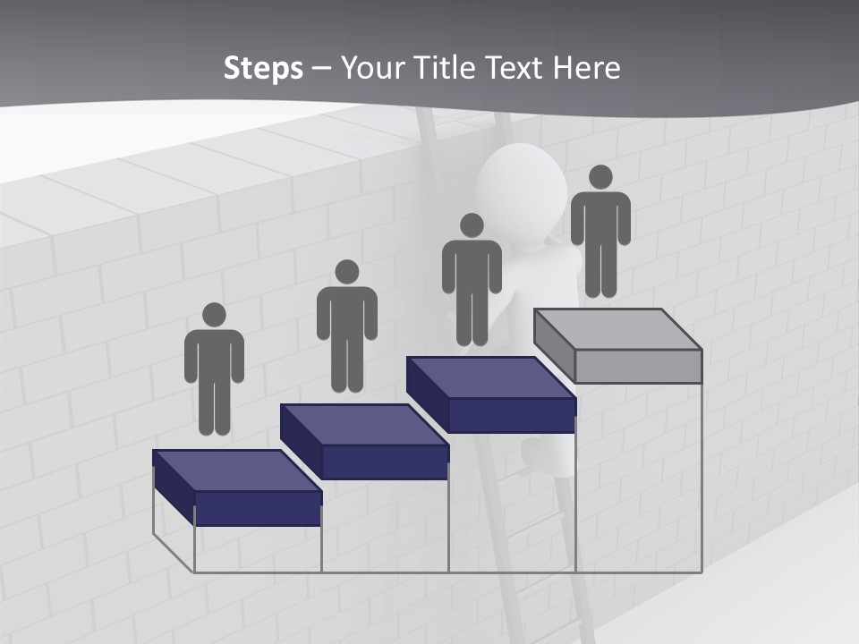 Progress Steps Brick PowerPoint Template