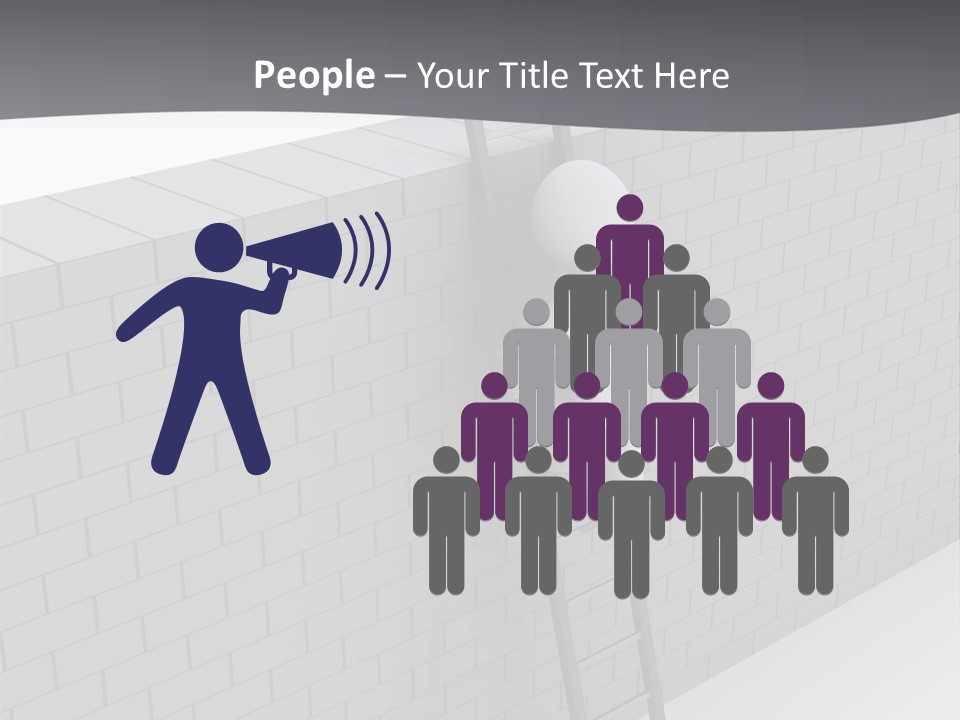 Progress Steps Brick PowerPoint Template