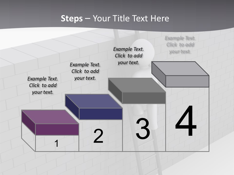 Progress Steps Brick PowerPoint Template