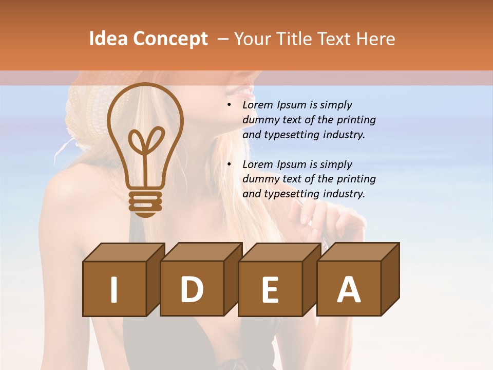 Bikini Hawaii Sexual PowerPoint Template