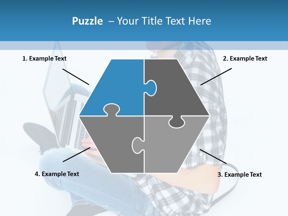 A Young Man Sitting On The Floor Using A Laptop Computer PowerPoint Template