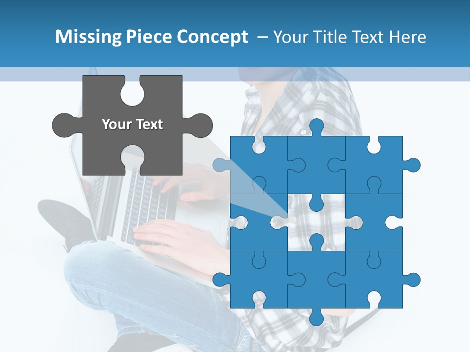 A Young Man Sitting On The Floor Using A Laptop Computer PowerPoint Template