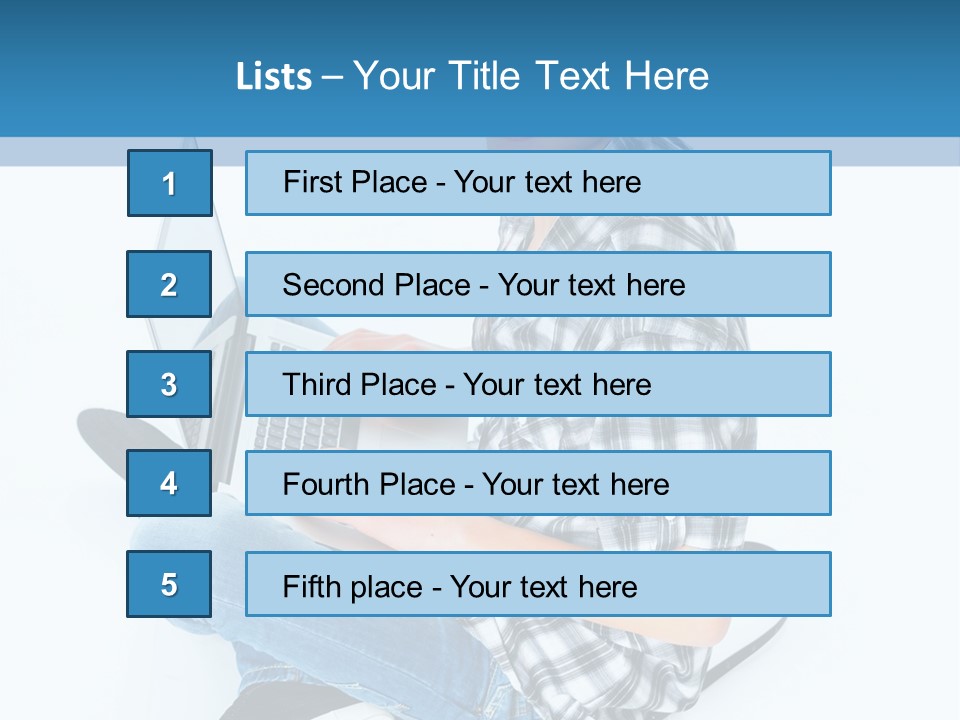 A Young Man Sitting On The Floor Using A Laptop Computer PowerPoint Template
