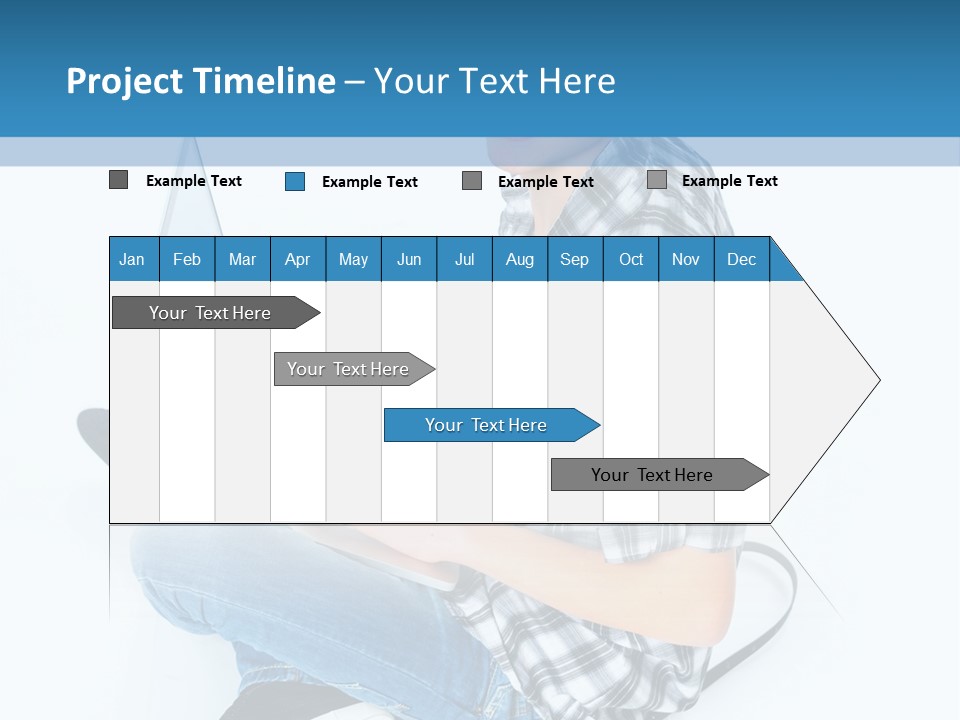 A Young Man Sitting On The Floor Using A Laptop Computer PowerPoint Template