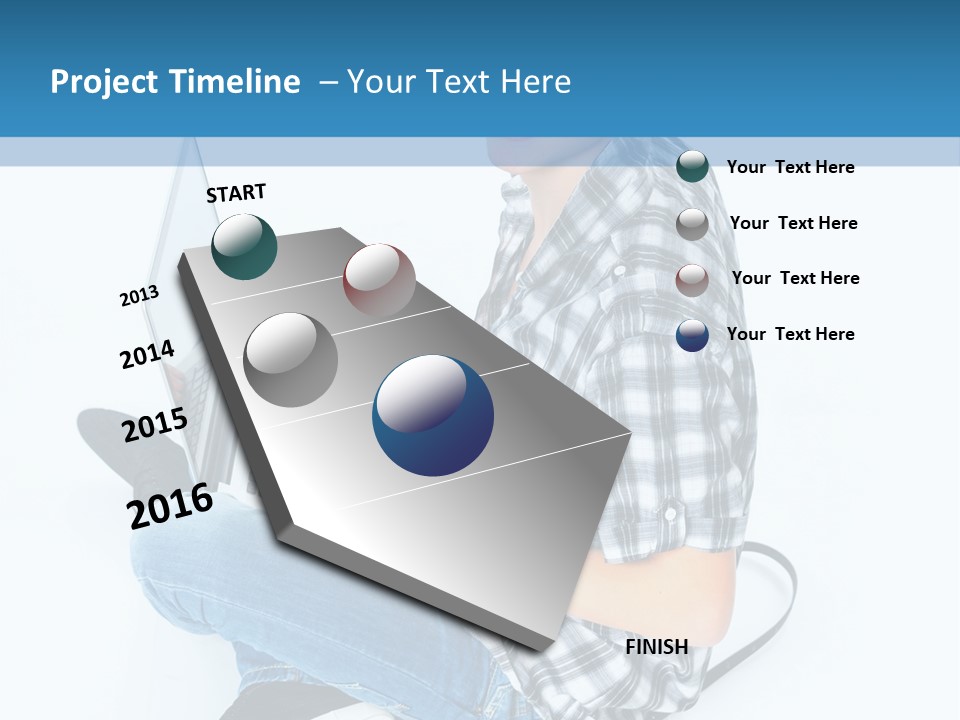 A Young Man Sitting On The Floor Using A Laptop Computer PowerPoint Template