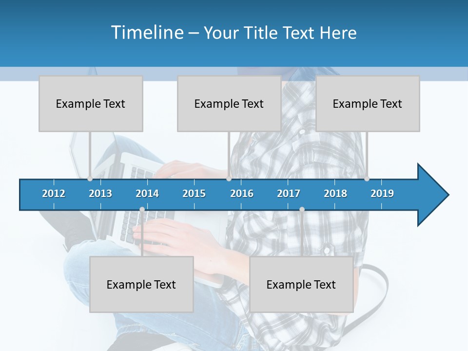 A Young Man Sitting On The Floor Using A Laptop Computer PowerPoint Template