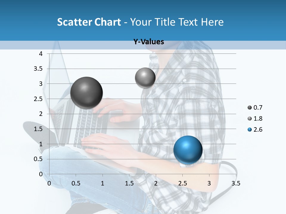 A Young Man Sitting On The Floor Using A Laptop Computer PowerPoint Template