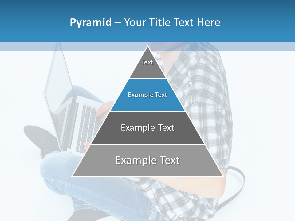 A Young Man Sitting On The Floor Using A Laptop Computer PowerPoint Template