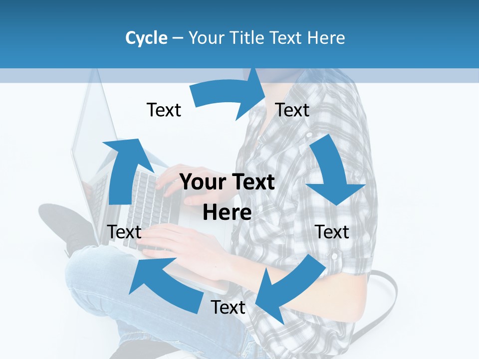 A Young Man Sitting On The Floor Using A Laptop Computer PowerPoint Template