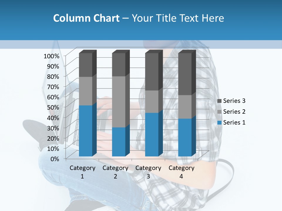 A Young Man Sitting On The Floor Using A Laptop Computer PowerPoint Template