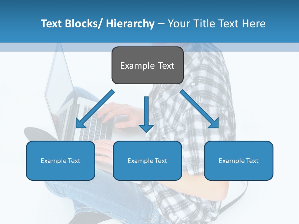 A Young Man Sitting On The Floor Using A Laptop Computer PowerPoint Template