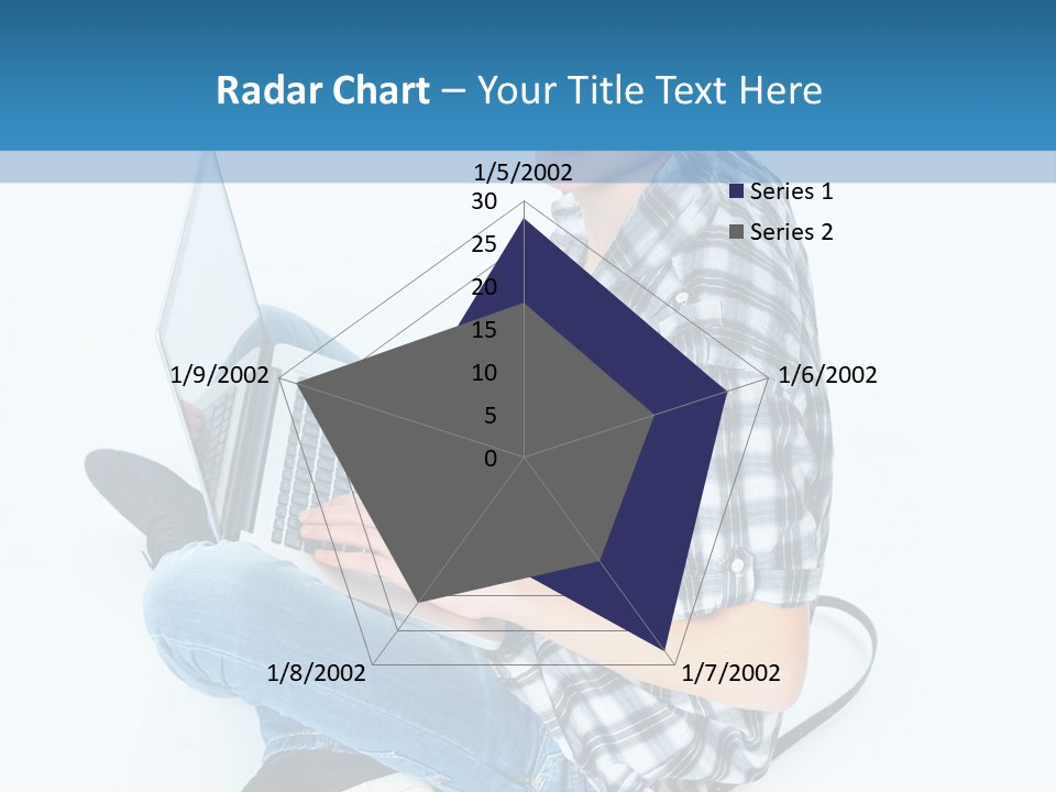 A Young Man Sitting On The Floor Using A Laptop Computer PowerPoint Template