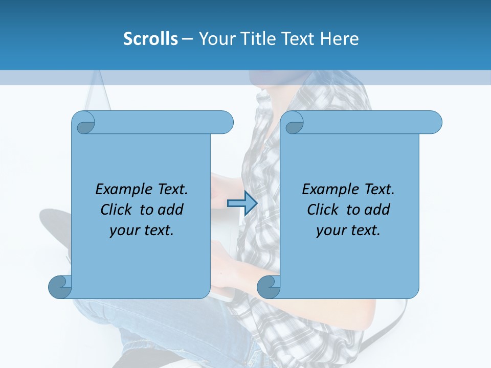 A Young Man Sitting On The Floor Using A Laptop Computer PowerPoint Template