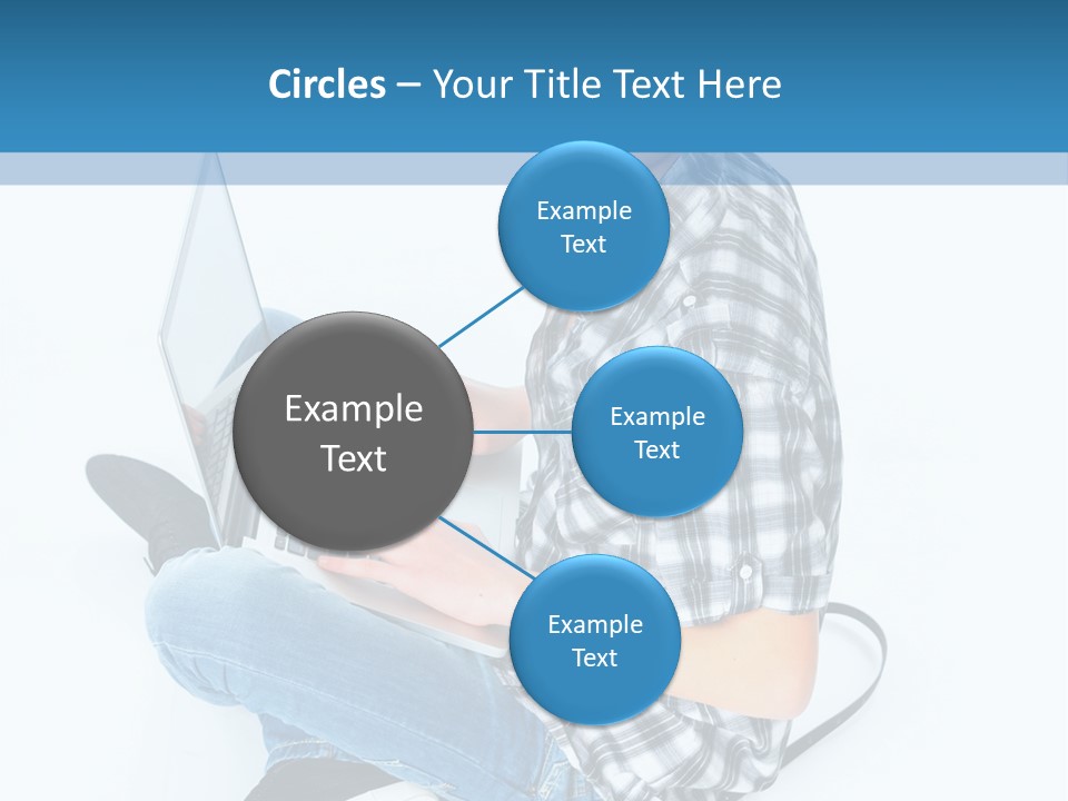 A Young Man Sitting On The Floor Using A Laptop Computer PowerPoint Template