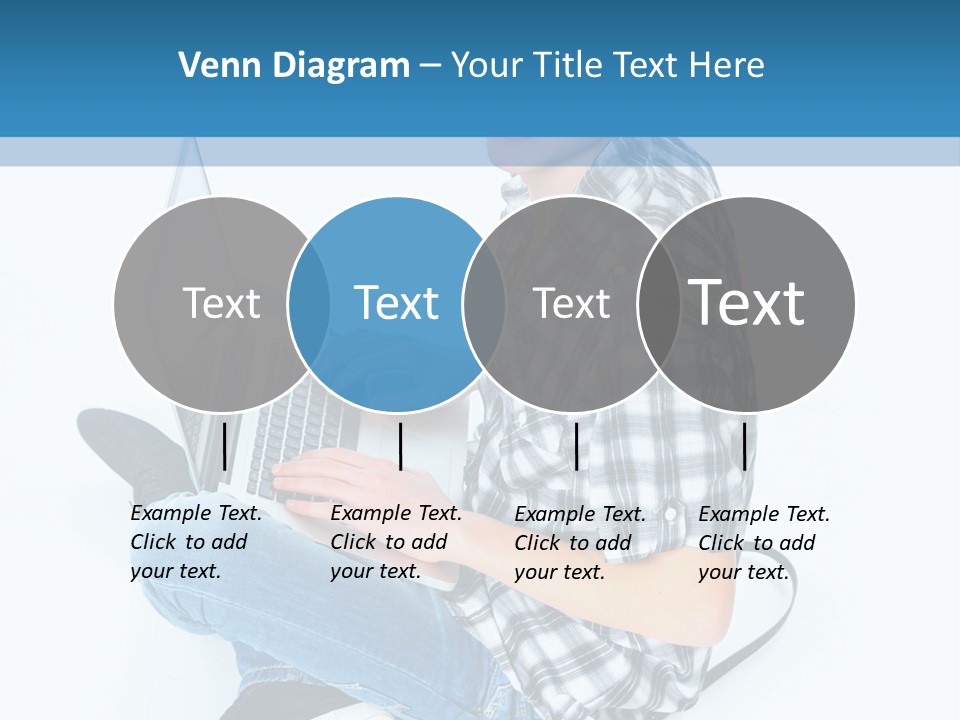 A Young Man Sitting On The Floor Using A Laptop Computer PowerPoint Template