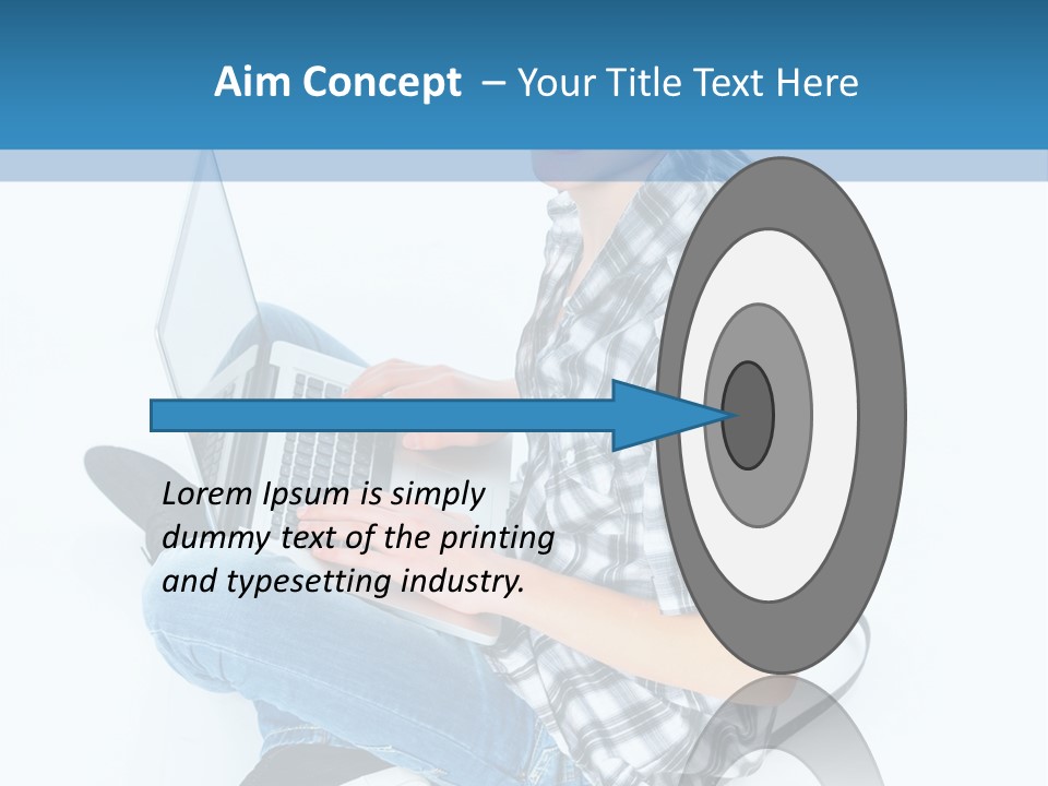 A Young Man Sitting On The Floor Using A Laptop Computer PowerPoint Template