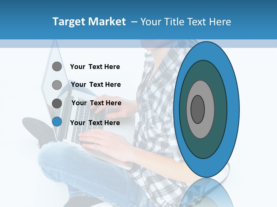 A Young Man Sitting On The Floor Using A Laptop Computer PowerPoint Template