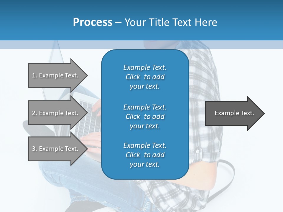 A Young Man Sitting On The Floor Using A Laptop Computer PowerPoint Template