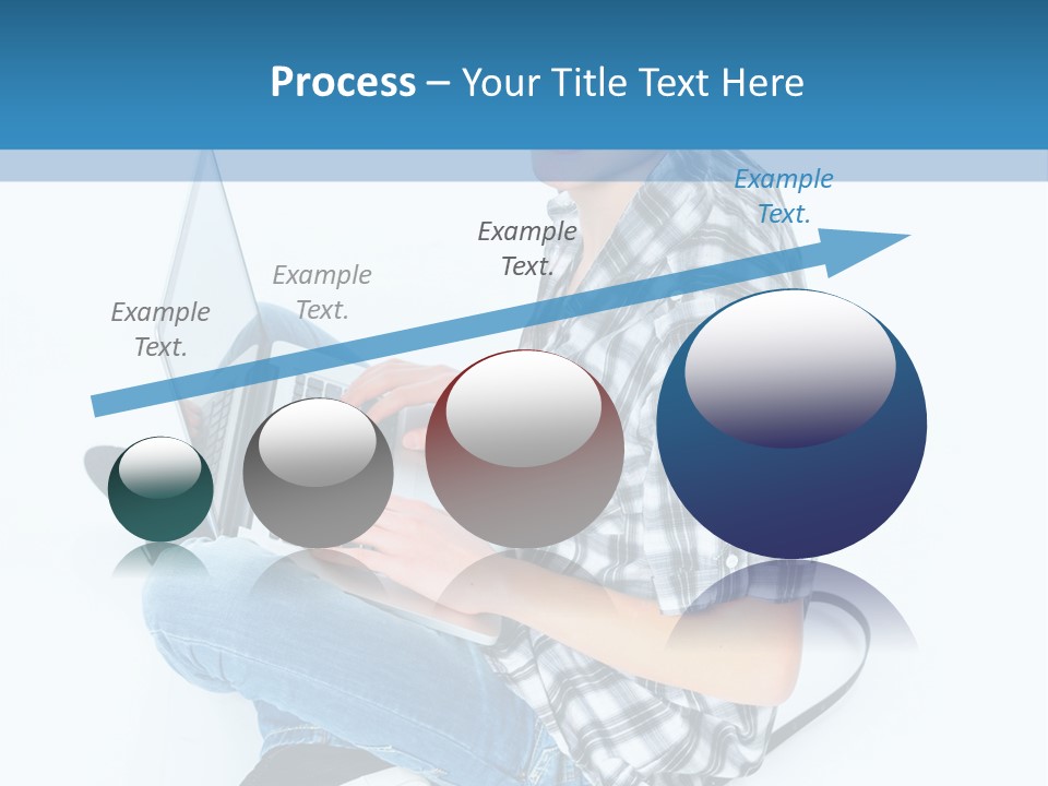 A Young Man Sitting On The Floor Using A Laptop Computer PowerPoint Template