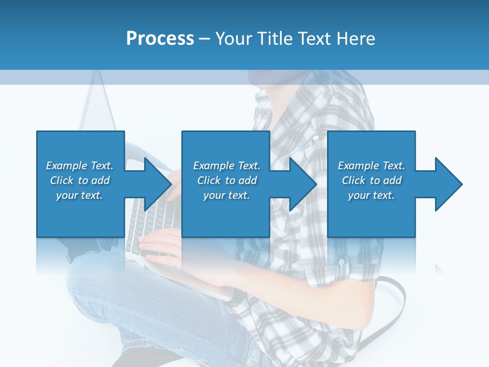 A Young Man Sitting On The Floor Using A Laptop Computer PowerPoint Template