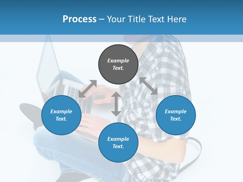 A Young Man Sitting On The Floor Using A Laptop Computer PowerPoint Template
