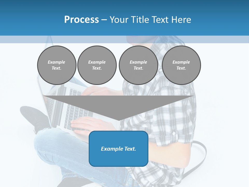 A Young Man Sitting On The Floor Using A Laptop Computer PowerPoint Template