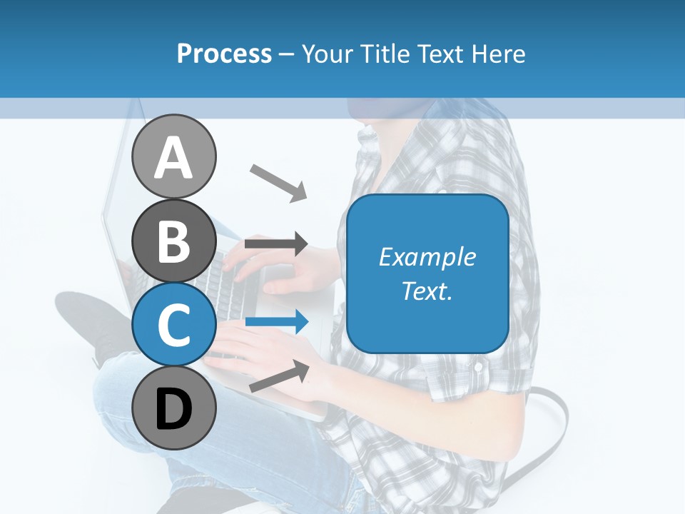 A Young Man Sitting On The Floor Using A Laptop Computer PowerPoint Template