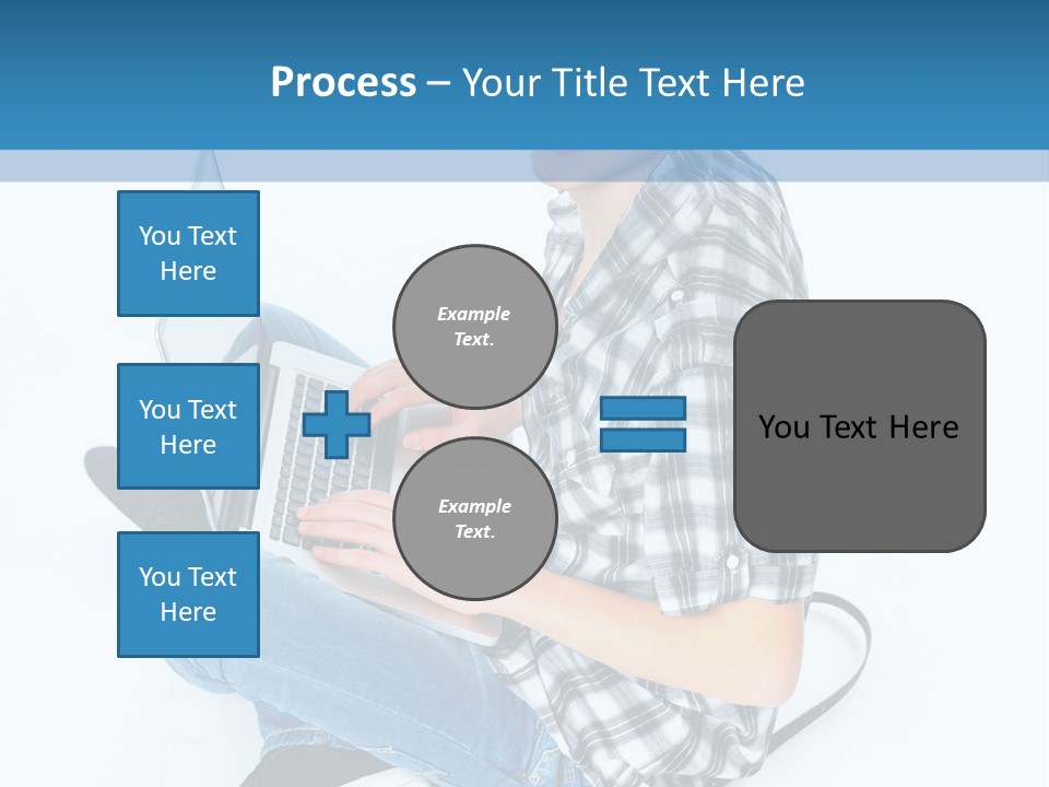 A Young Man Sitting On The Floor Using A Laptop Computer PowerPoint Template