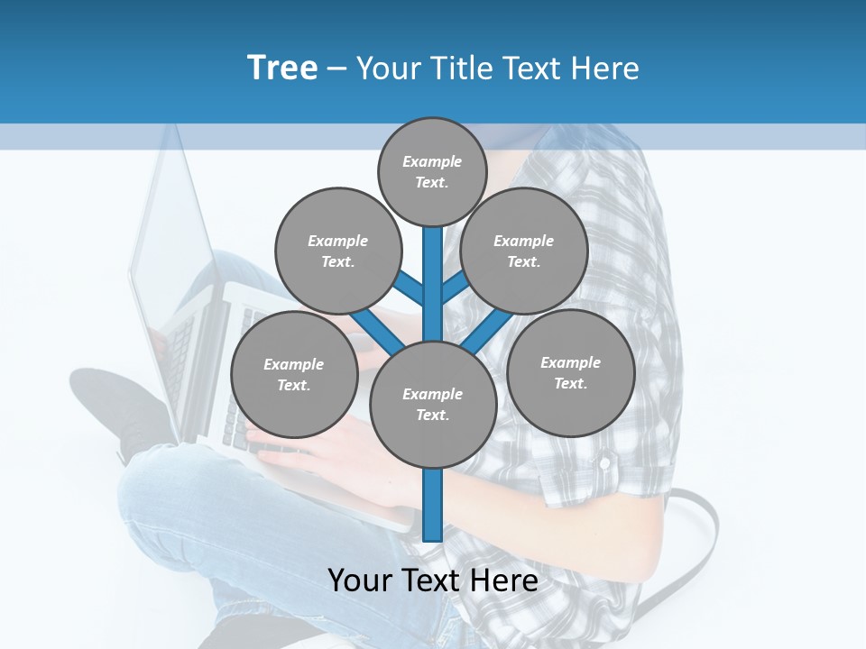 A Young Man Sitting On The Floor Using A Laptop Computer PowerPoint Template