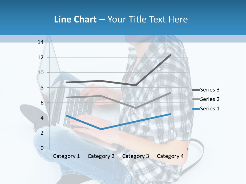 A Young Man Sitting On The Floor Using A Laptop Computer PowerPoint Template