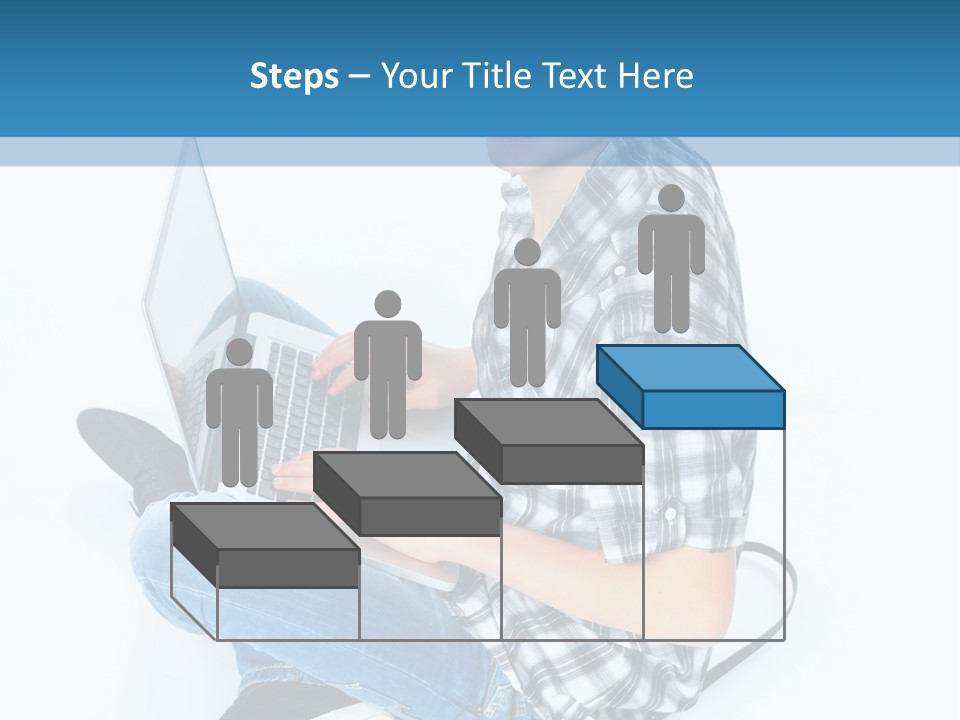 A Young Man Sitting On The Floor Using A Laptop Computer PowerPoint Template