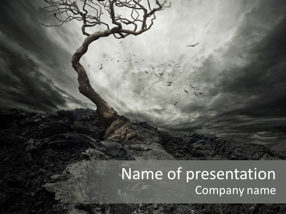 Environment Sorrow Moody PowerPoint Template