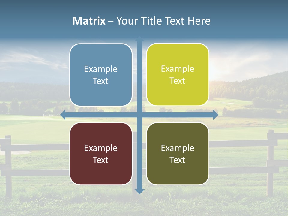 Golf Blue Saturated PowerPoint Template