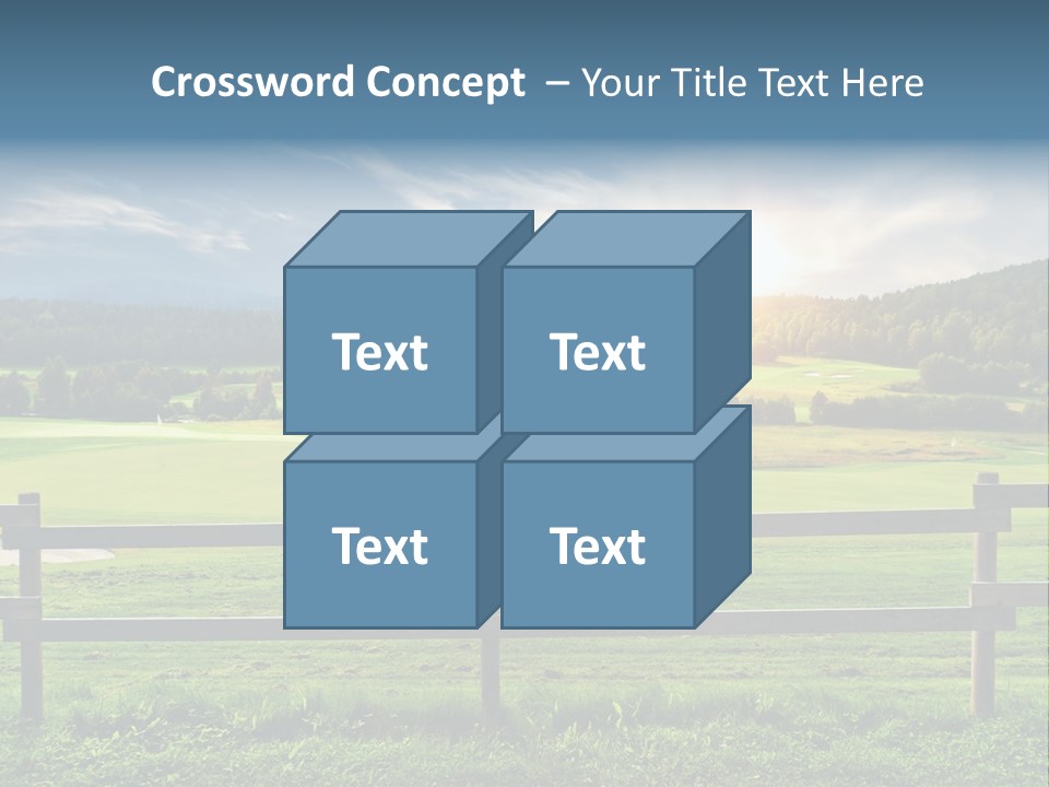 Golf Blue Saturated PowerPoint Template