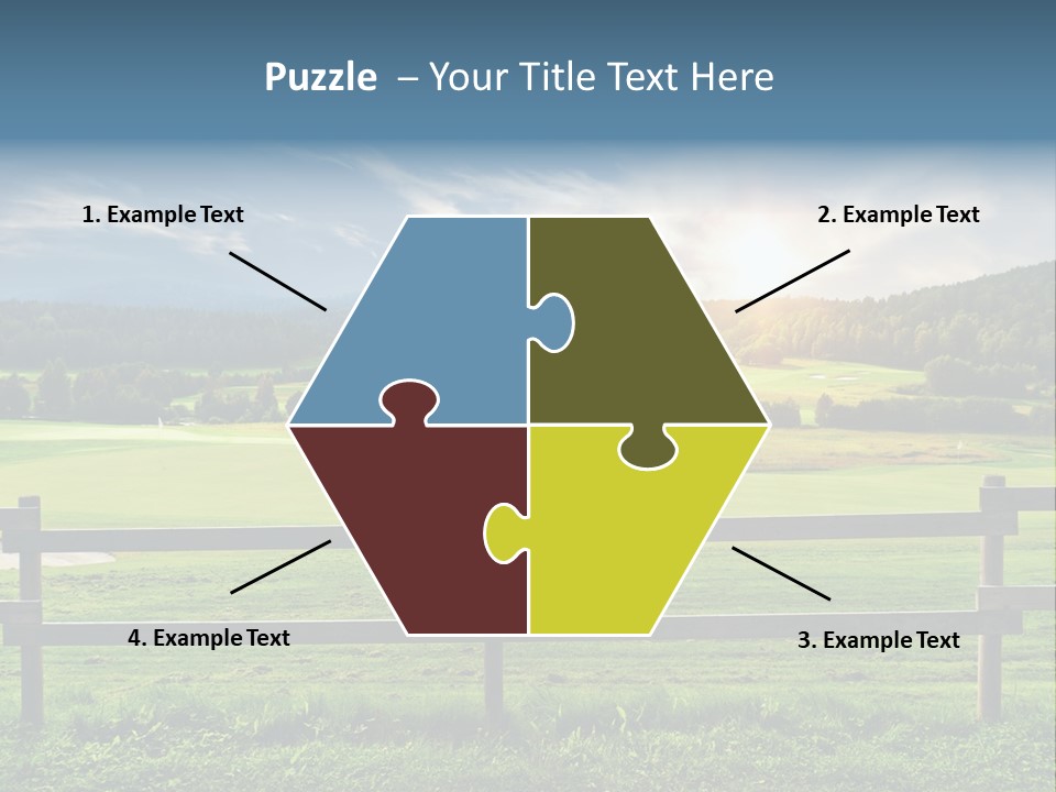 Golf Blue Saturated PowerPoint Template