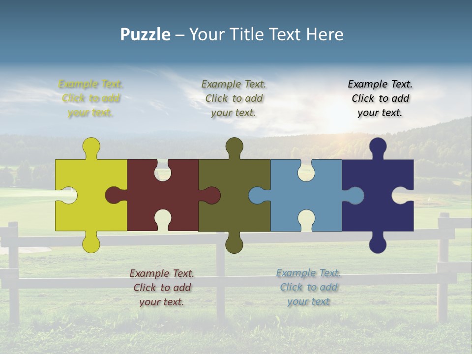 Golf Blue Saturated PowerPoint Template