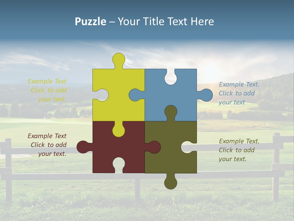 Golf Blue Saturated PowerPoint Template