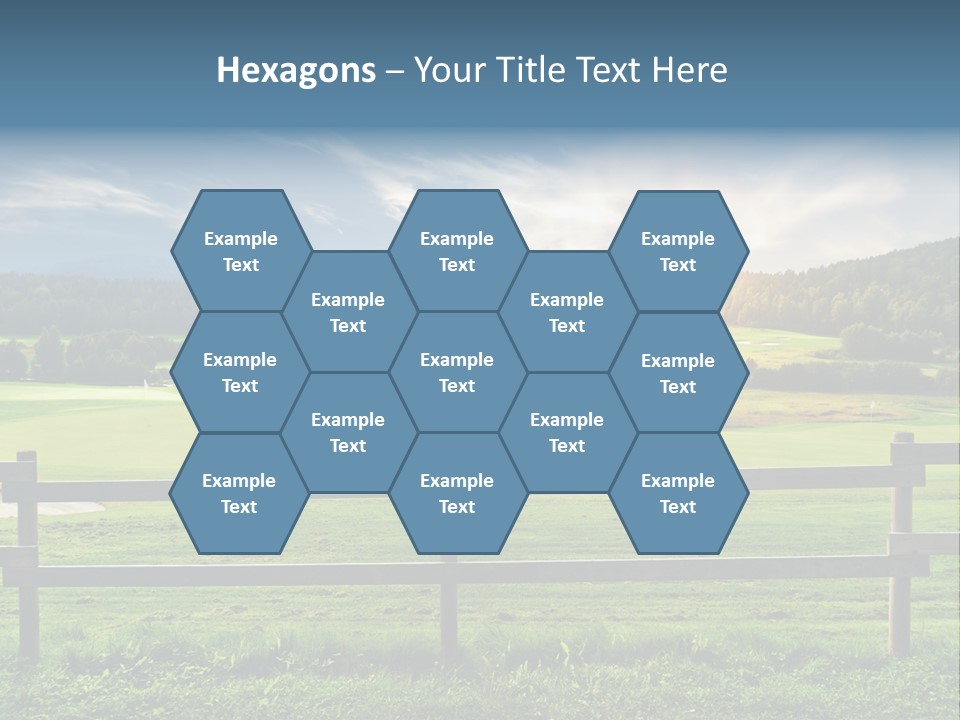 Golf Blue Saturated PowerPoint Template