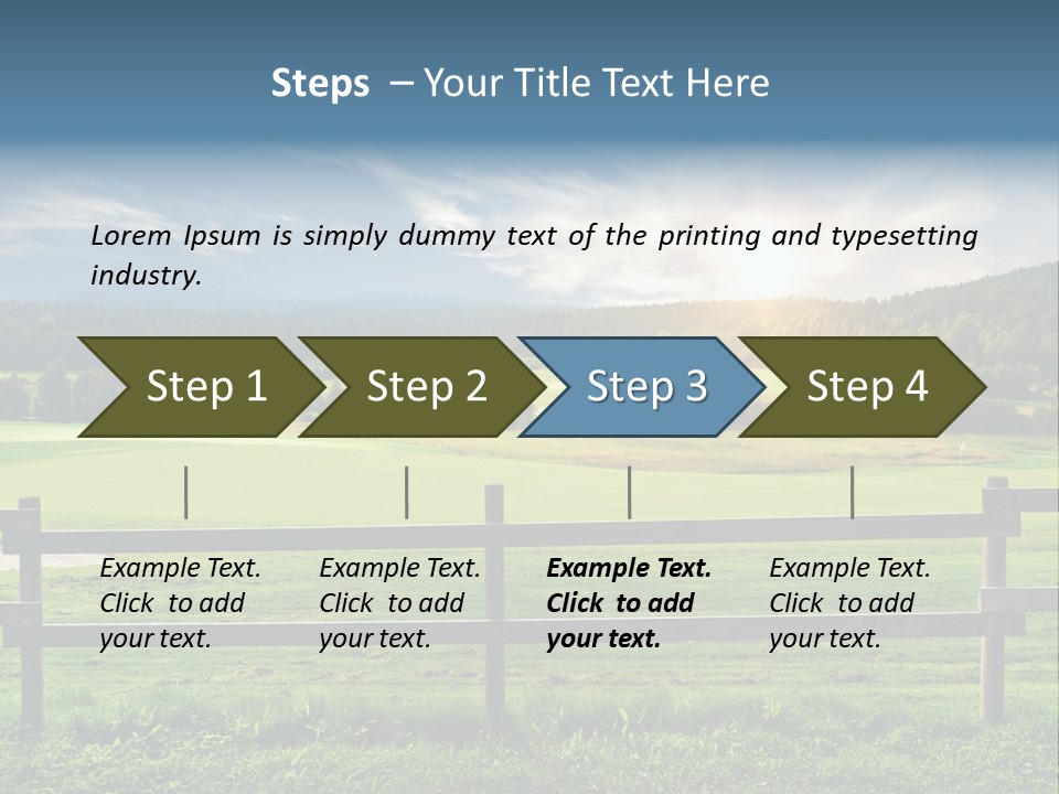 Golf Blue Saturated PowerPoint Template