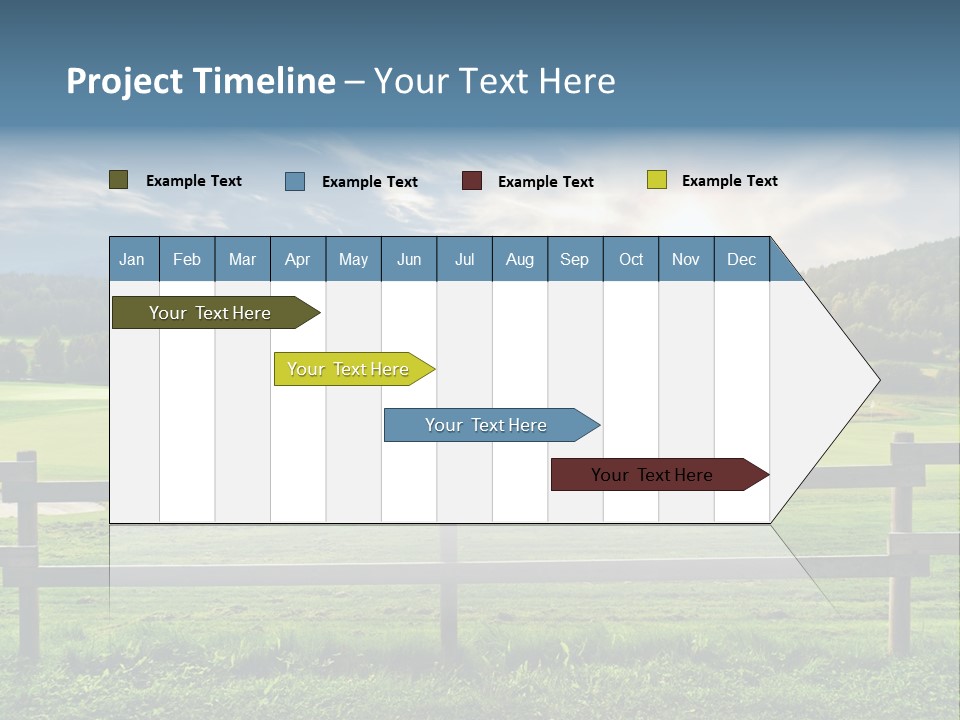 Golf Blue Saturated PowerPoint Template