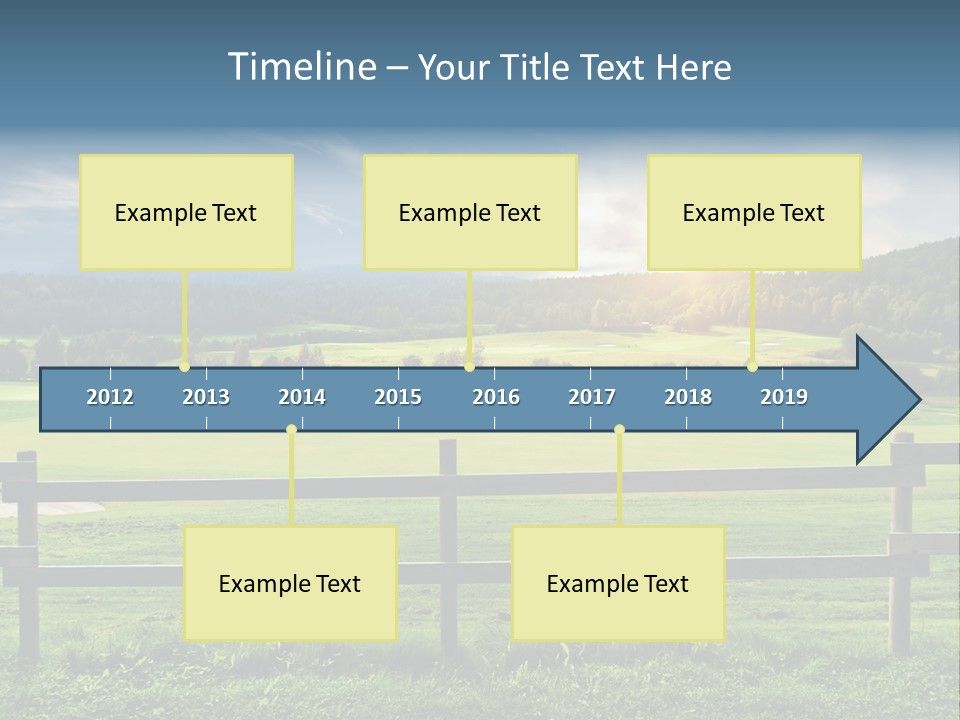 Golf Blue Saturated PowerPoint Template