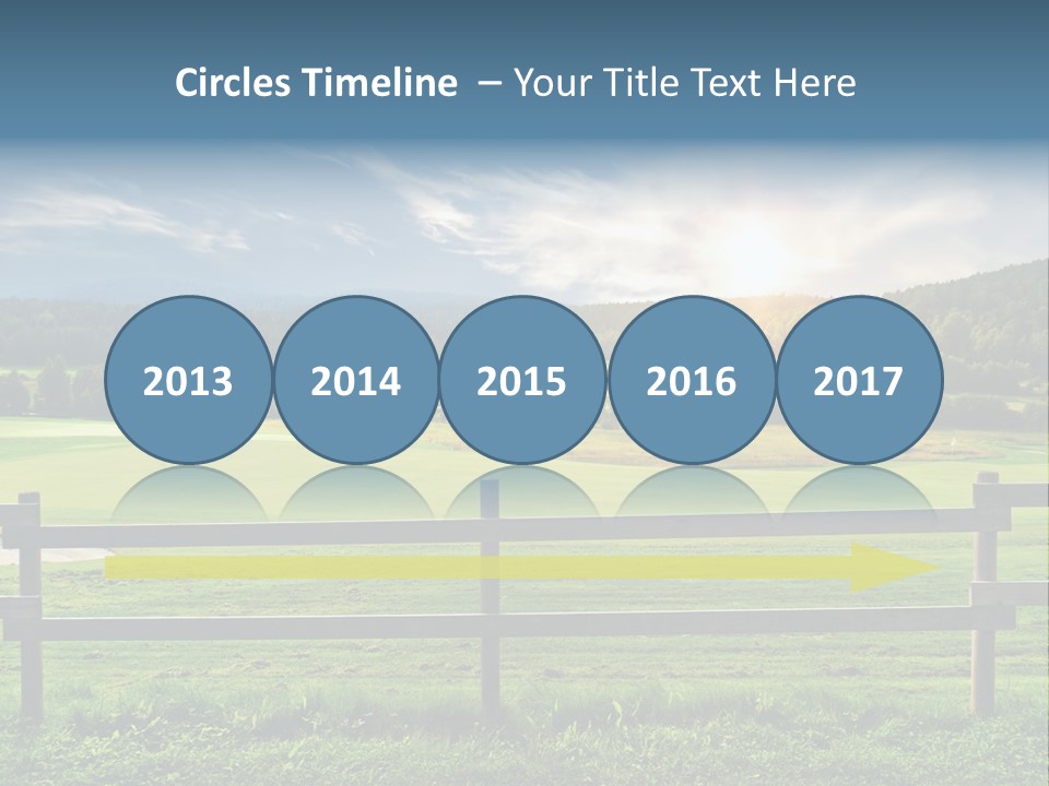 Golf Blue Saturated PowerPoint Template